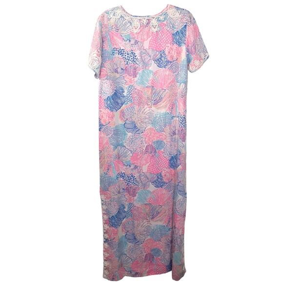Lilly Pulitzer Ariella Maxi Dress 100% Linen Multi Roar of the Seas Women 10 NWT - Picture 3 of 15